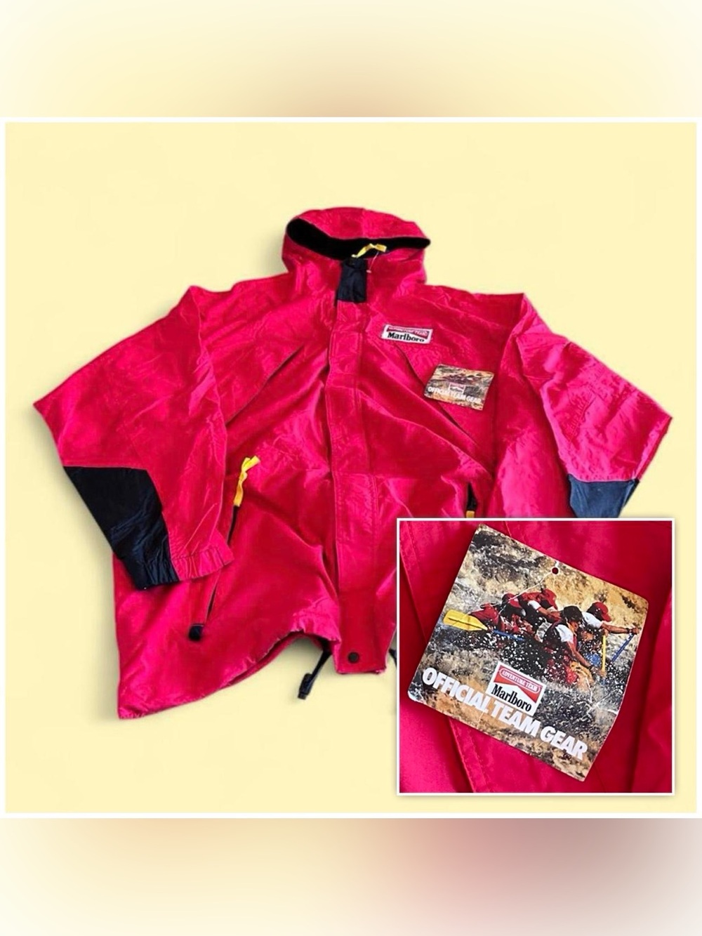 Vintage 90s Marlboro Adventure Team Deadstock Hooded Jacket Men’s Size XL